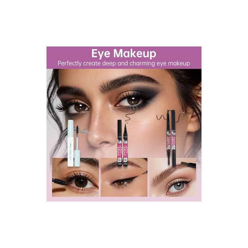 LAZORA- Kit de maquillaje todo en uno Contiene una amplia