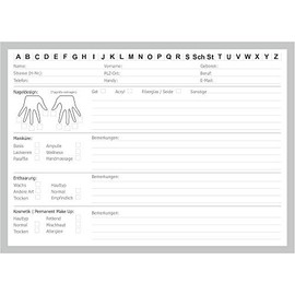 Nail Salon Manicure Double Sided Index Cards (50)