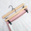 TOPIA HANGER Pants Hangers 10 Pack, Wooden Clothes Hangers with