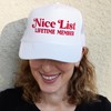 NACRE APPAREL Nice List Lifetime Member Trucker Hat Puff Print