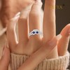 Fidget Rings for Anxiety Women, Sterling Silver Anxiety Ring Sapphire