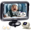 Rohent Beige Baby Car Camera - 1080P HD, 360° Adjustable,