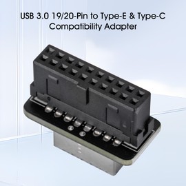 YSIUENG USB 3.2 Gen 1 to Gen 2 Header Adapter [2-Pack] – Vertical USB 3.1 Type-E Key-A to USB 3.0 20 Pin Converter for Type-C Motherboard (Up to 10Gbps)