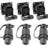 ETUKER 3x Trailer Socket 3-Pin Flat 3x Trailer Plug Three-Pole