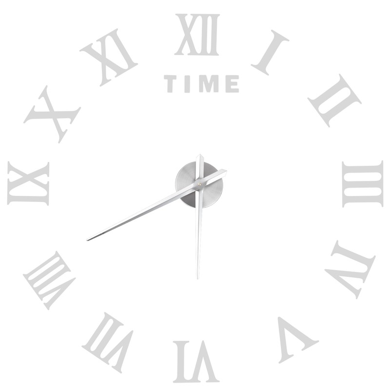 DIY Wall Clock Roman Numerals Frameless Mirror Surface Wall Clock