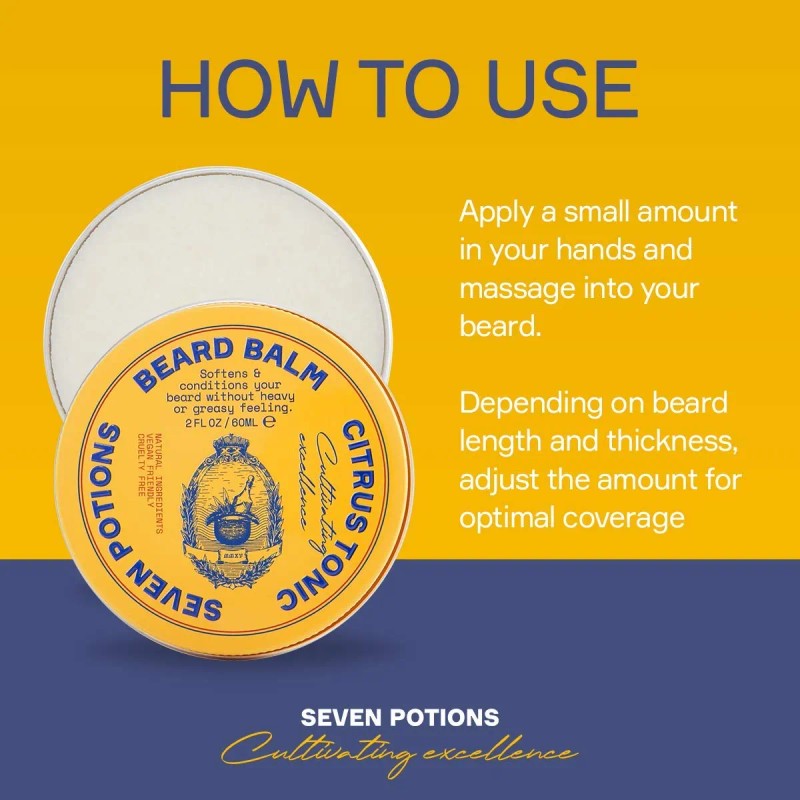 Seven Potions Cera Para Barba Para Hombres, Cera De Peinado