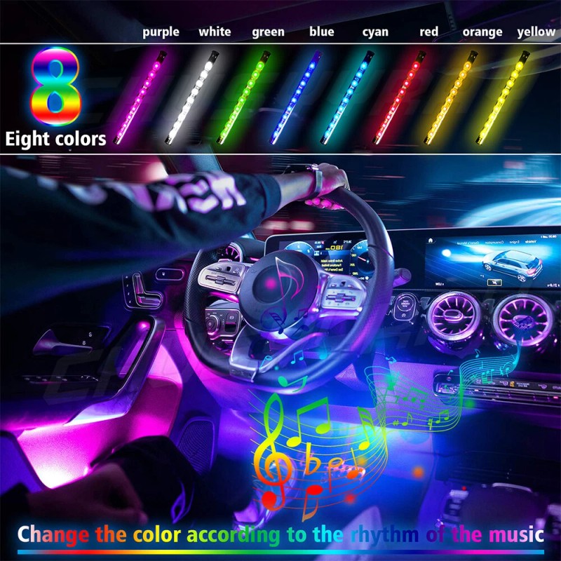 CUSYYRAY RGB LED Car Neon Light Chassis Atmosphere Lamp Kit