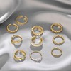 Gold Rings for Women Stackable Rings Set Boho Heart Butterfly
