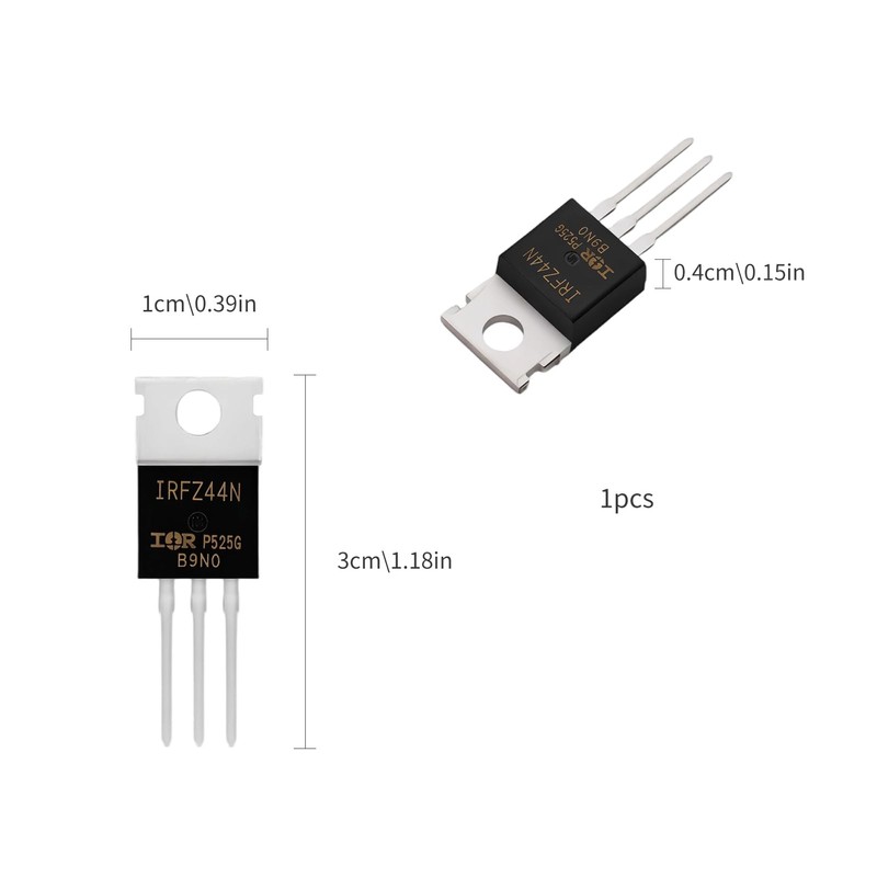 Pack of 10 IRFZ44N N-Channel Power MOSFET Transistor - High