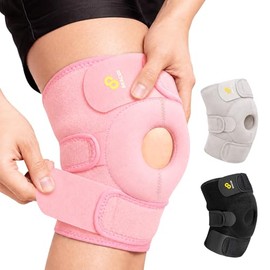 Bracoo - Rodillera para hombres y mujeres, manga de compresión ajustable, almohadilla rotuliana, tendón, dolor de artritis, desgarro del menisco,...  