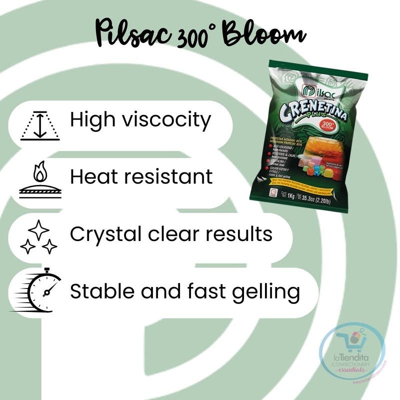 PILSAC 300° Bloom Gelatin Powder (2.2 lb) bag - Unflavored