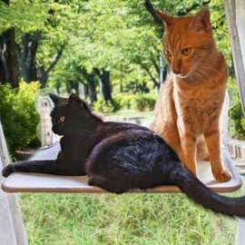 Bicieeel Cat Window Hammock, Window Bed, Suction Cup, Large, Load Capacity: 52.9 lbs (24 kg), No Assembly Required, Washable, Foldable, Storage, No Instruction Manual Required, Summer, Winter,
