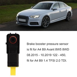 Brake Booster Pressure Sensor 5Q0906207A Sensitive Compact Strong Power Black Compatibility with B9 Avant 8W5