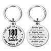 Alotozo 180 Days Sobriety Gift - 6 Months Sober Keychain