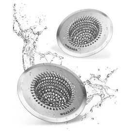 2 Packs- Sink Drain Strainer, Reversible Mesh Sink Strainer with 304 Stainless Steel, Wokdada Revolutionary Anti-Rust Kitchen Sink Strainer Food Catcher for Garbage Disposal Without Clogging
