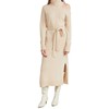 PAIGE womens Raundi Turtleneck Wool Blend Midi Casual Dress, Camel,