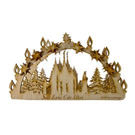 Salt Lake L D S Temple Pines Candle Arch Schwibbogen