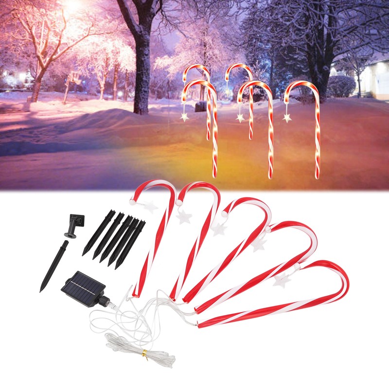 Christmas Candy Cane Lights 1 for 5 IP65 Waterproof 8