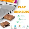 Wood Flash Drives 2GB, TATMOHIK USB 2.0 Walnut Wood USB