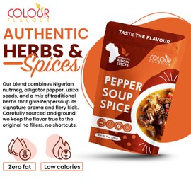 COLOUR FLAVOUR PEPPER SOUP SPICE SEASONING | Soup seasoning | Made from Organic Herbs and Spices | A Unique Blend of Whole Superfoods | No preservatives | No Chaff | No Added Color | All Natural