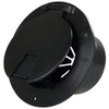 JR Products 541-3-A Black Deluxe Round Electric Cable Hatch with