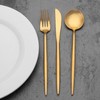 Matte Gold Silverware Set,BEGEEL 20-Piece Flatware Set for 4,Satin Finish