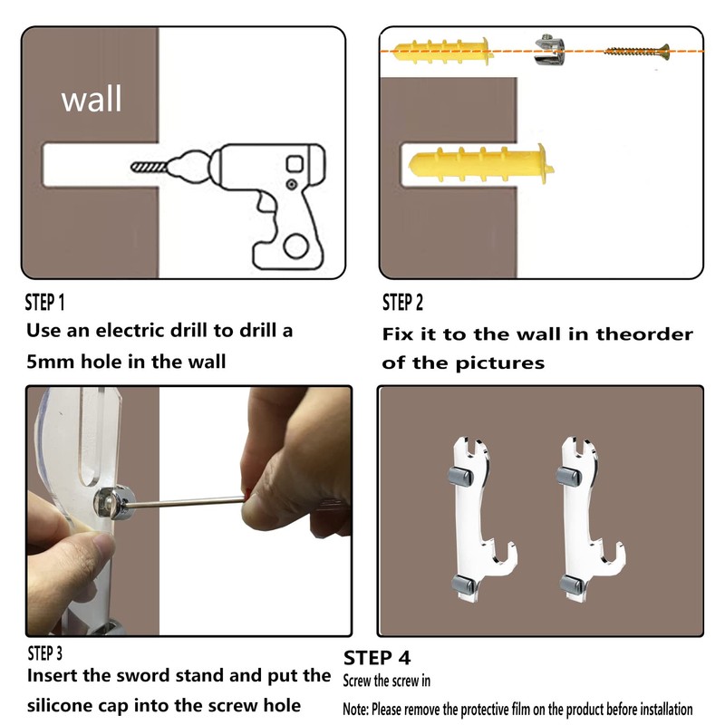 Yayatty Gun Stand Sword Wall Mount, Sword Stand, Sword Hook,