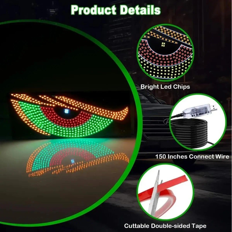Animación De Ojos De Ángel Para Coche Y Camión, 2