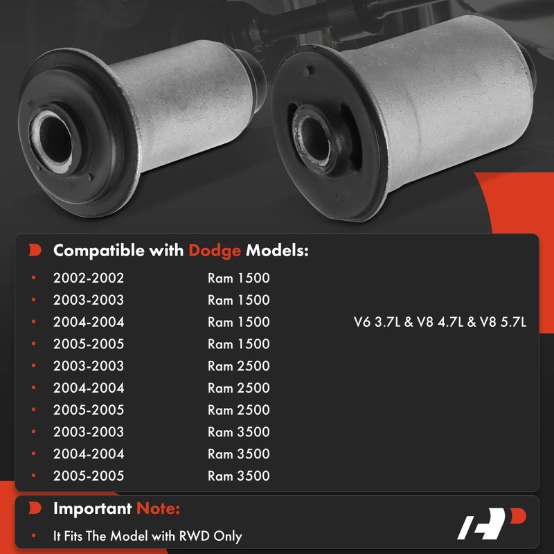 A-Premium 2 x Front Lower Control Arm Bushing Kit, Compatible