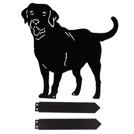 Metal Dog Decorative Garden Stakes Dog Silhouette Garden Decoration for Outdoor Lawn Ornaments Yard Sign