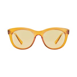 SPY+ anteojos de sol rectangulares sin límites, naranja translúcido, mediano-grande
