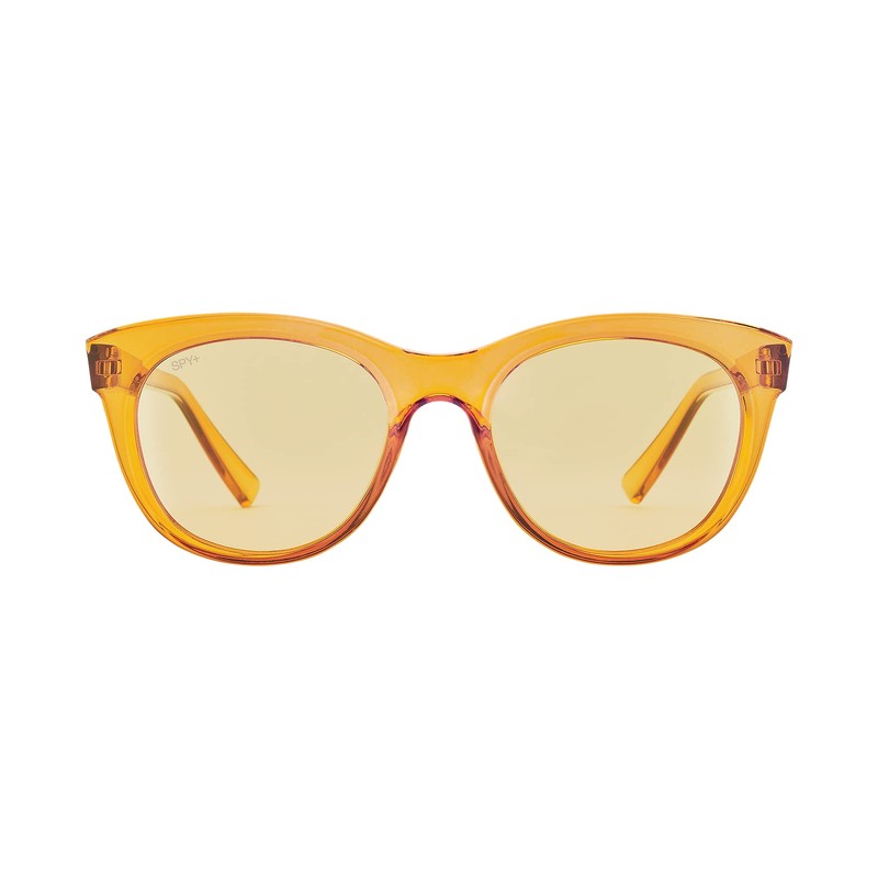 SPY+ anteojos de sol rectangulares sin límites, naranja translúcido, mediano-grande