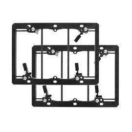 TENINYU Low Voltage Mounting Bracket (3-Gang, 2 Pack), 3-Gang Mounting Bracket [Mounting Screws Included] for Wall Plate, Black