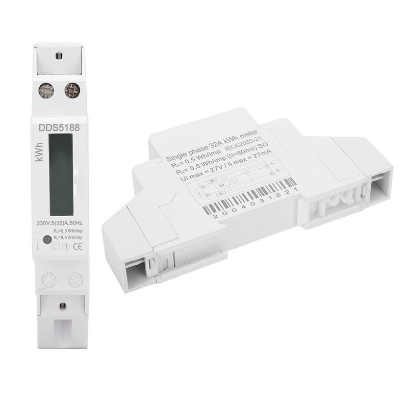 WattHour Meter Smart Miniature SinglePhase Electricity LCD Display DDS5188