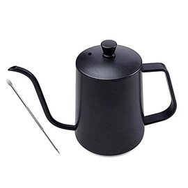 Long Narrow Spout Coffee Pot 12oz/350ml Stainless Steel Gooseneck Coffee Pot,Hanging Ear Type Hand Drip Coffee Pot for Home Kitchen Coffee Shop