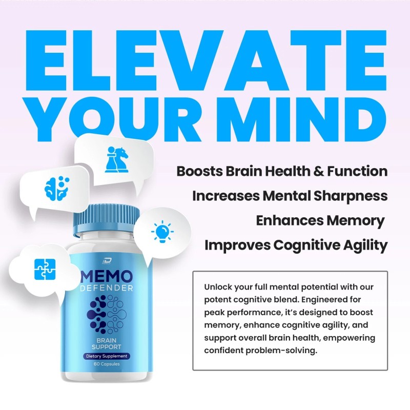 Memo Defender (1 Pack) Memo Defender Brain Supplement Capsules –