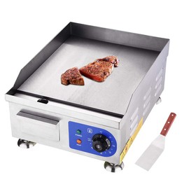 Yescom 1500W 14" Electric Countertop Griddle Flat Top Commercial Restaurant BBQ Grill