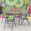 Flash Furniture Mindy Kids Gray Folding Table and Chair Set,