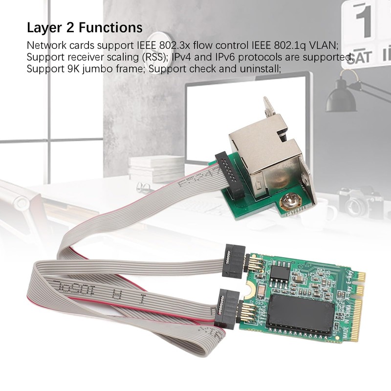 Gigabit Ethernet Network Card, I210AT Chip RJ45 Single Port NIC,