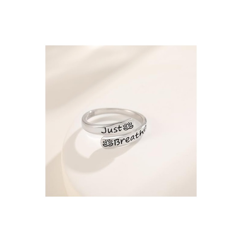 Anillo de plata de ley 925 con forma de loto