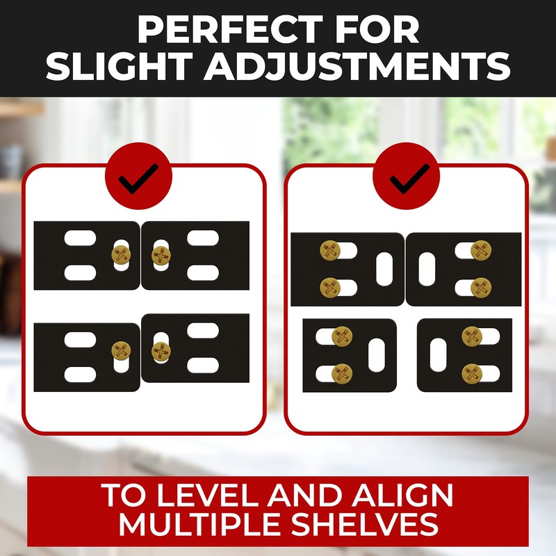Set of 4 Floating Shelf Brackets Heavy Duty (1/4 inch