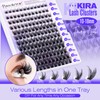Pawotence Lash Clusters Wispy Kira Cluster Eyelash Extensions 10-18mm Individual