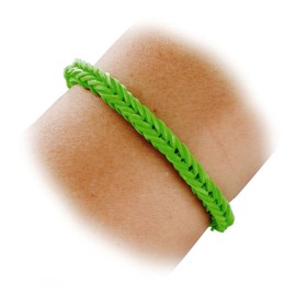 folia 331551 - Rubber Loops, inklusive 25 S - Clips und 1 Häkelnadel, 500 Gummibänder, hellgrün