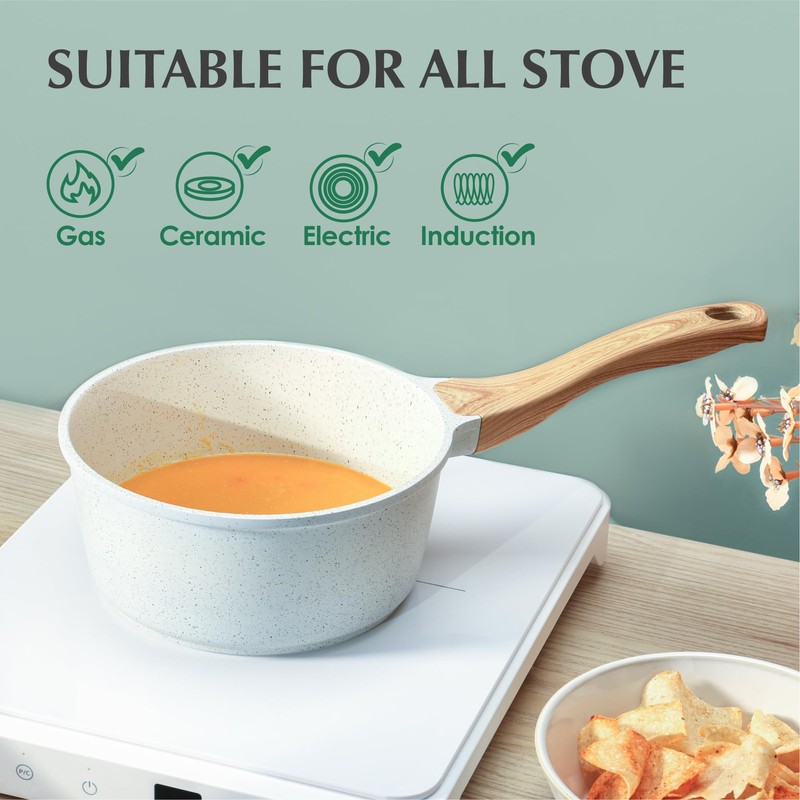 SENSARTE Sauce Pan Bakelite Handle Replacement Only Compatible with 2.6