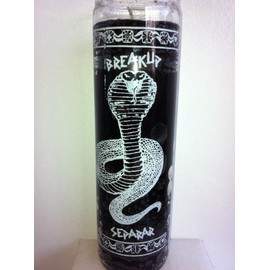 Break Up Black Snake (Separar) 7 Day Unscented Black Candle in Glass