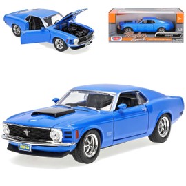 MOTORMAX Ford Mustang Boss 429 Blau 1970 Coupe 1/24 Modellauto Modell Auto