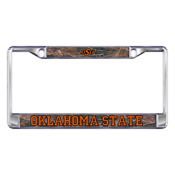 Craftique Oklahoma State Plate_Frame (Domed CAMO OSU Plate Frame (21588))