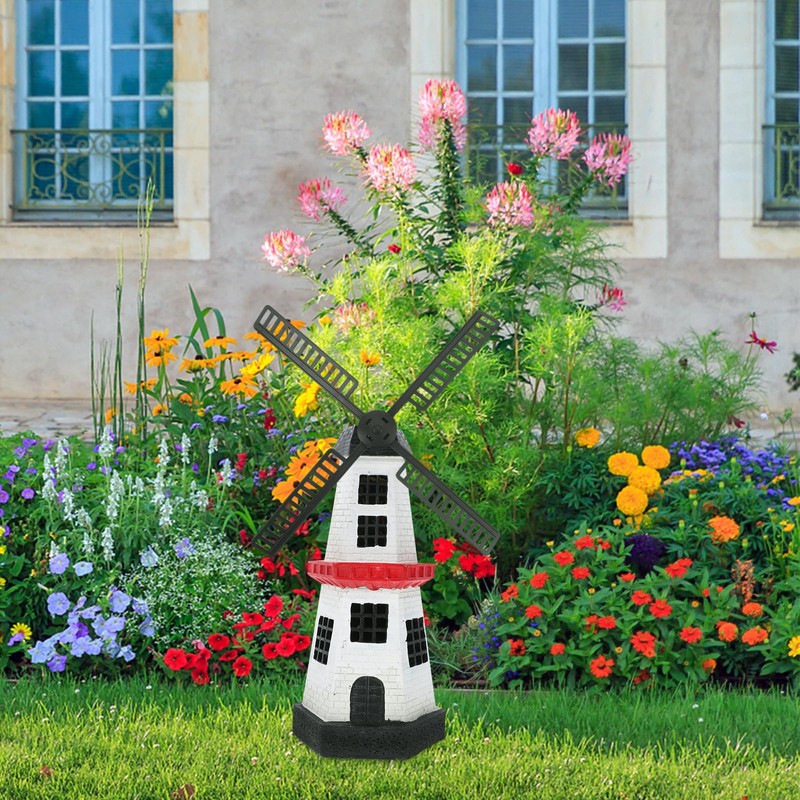 Warmhm 1 Set Fan Plastic Windmill Wind Mill Leaf Garden