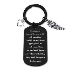 Dabihu Memorial Gifts Keyring In Memory of Husband/Wife Gifts Sympathy Keyring Loss of Loved Gift I Was Supposed to Spend the Rest of My Life With You Memory Gift Remembrance Keepsake Gifts Keychain