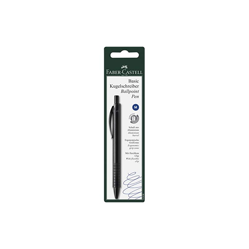 FABER-CASTELL Basic M 143498 Ballpoint Pen Silver Pack of 1